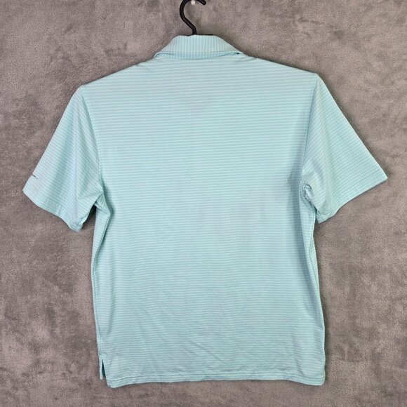 Mens Walter Hagen Blue & White Striped Golf Polo Shirt Short Sleeve Polyester M - Picture 5 of 9